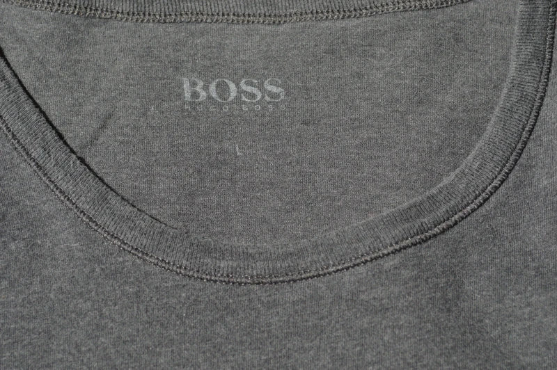 Hugo Boss Classic T-Shirt in Anthrazit mit Logo-Stickerei – Gr. L (Slim Fit)