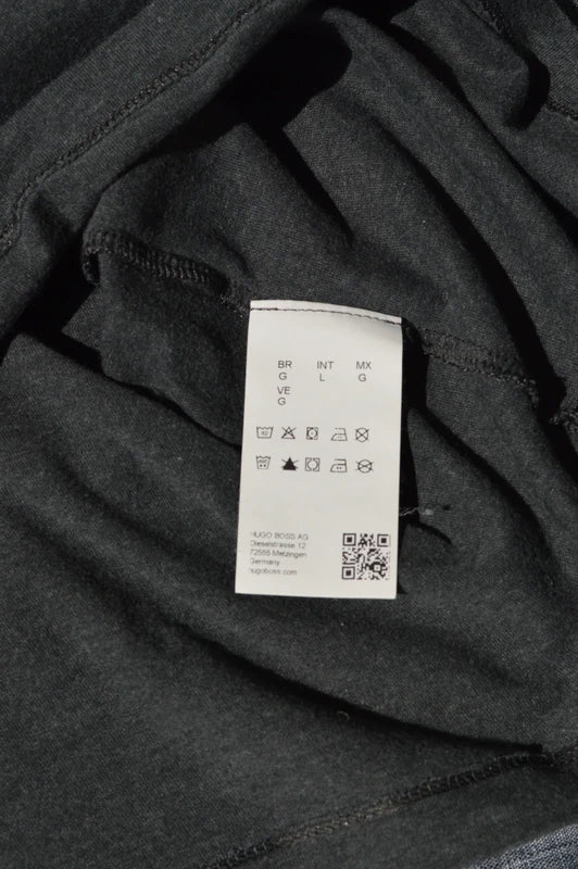 Hugo Boss Classic T-Shirt in Anthrazit mit Logo-Stickerei – Gr. L (Slim Fit)