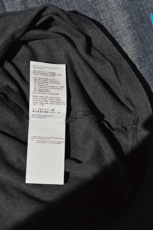 Hugo Boss Classic T-Shirt in Anthrazit mit Logo-Stickerei – Gr. L (Slim Fit)