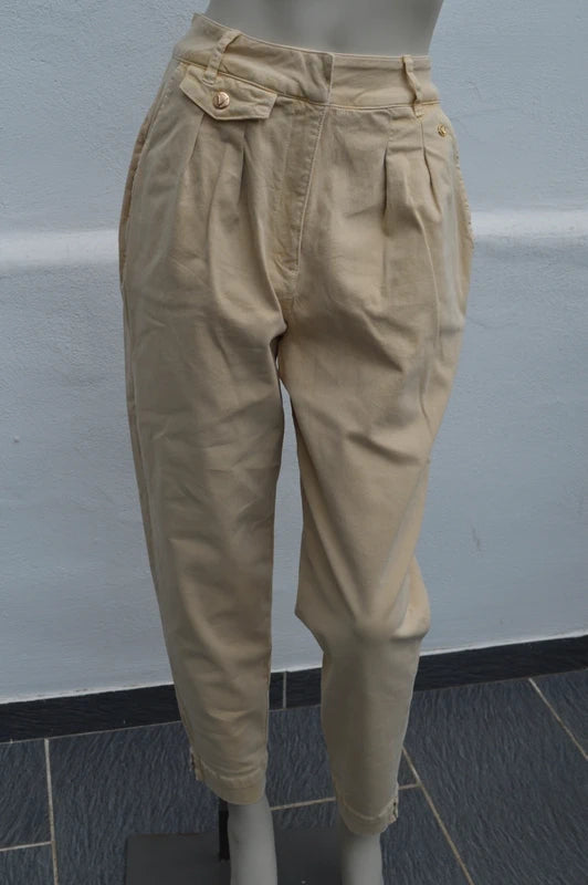 JOSH V Damen High-Waist Bundfaltenhose „Fay“ in Beige – Gr. XS
