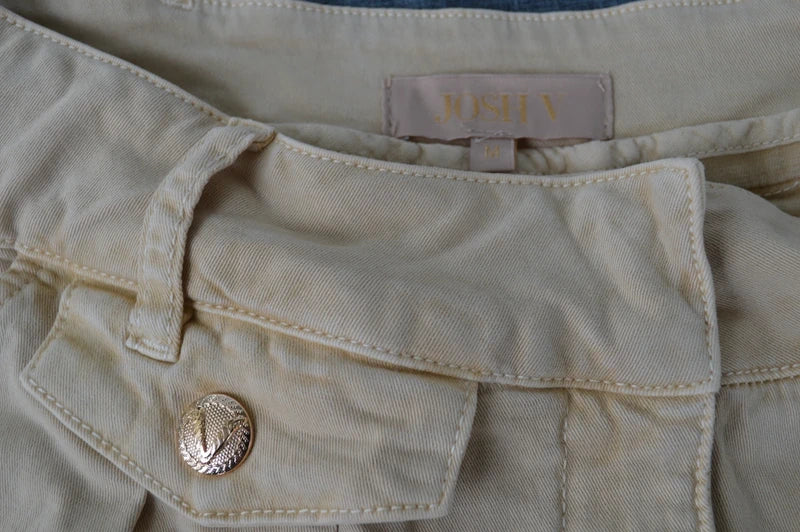JOSH V Damen High-Waist Bundfaltenhose „Fay“ in Beige – Gr. XS