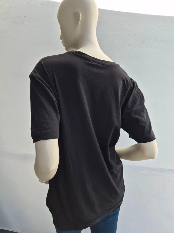 Kappa Unisex Classic Logo T-Shirt in Schwarz – Gr. XL (fällt kleiner aus!)