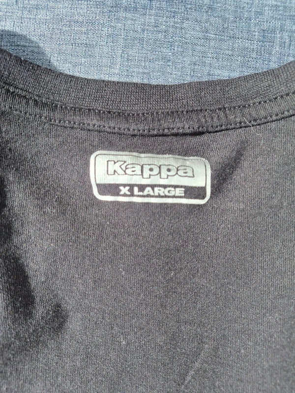 Kappa Unisex Classic Logo T-Shirt in Schwarz – Gr. XL (fällt kleiner aus!)