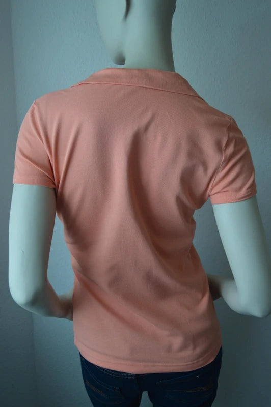 Lacoste – Damen Piqué-Stretch Poloshirt in Apricot  Pfirsich – Gr. 38 (SM)
