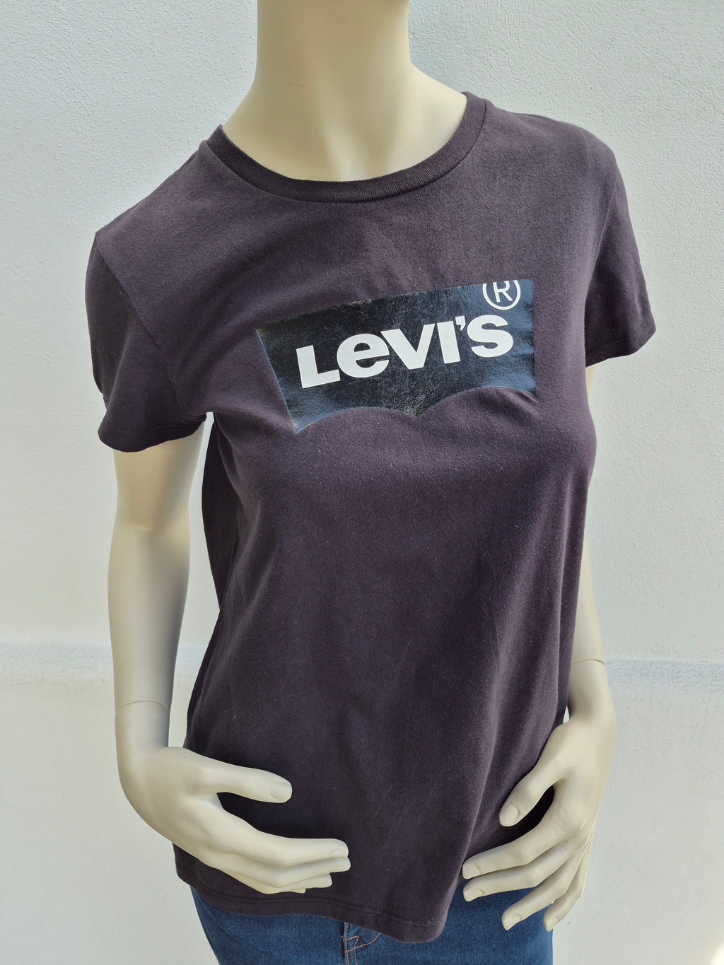 Levi's Batwing Logo T-Shirt Dunkelgrau / Washed Black Gr. M | Vintage Style