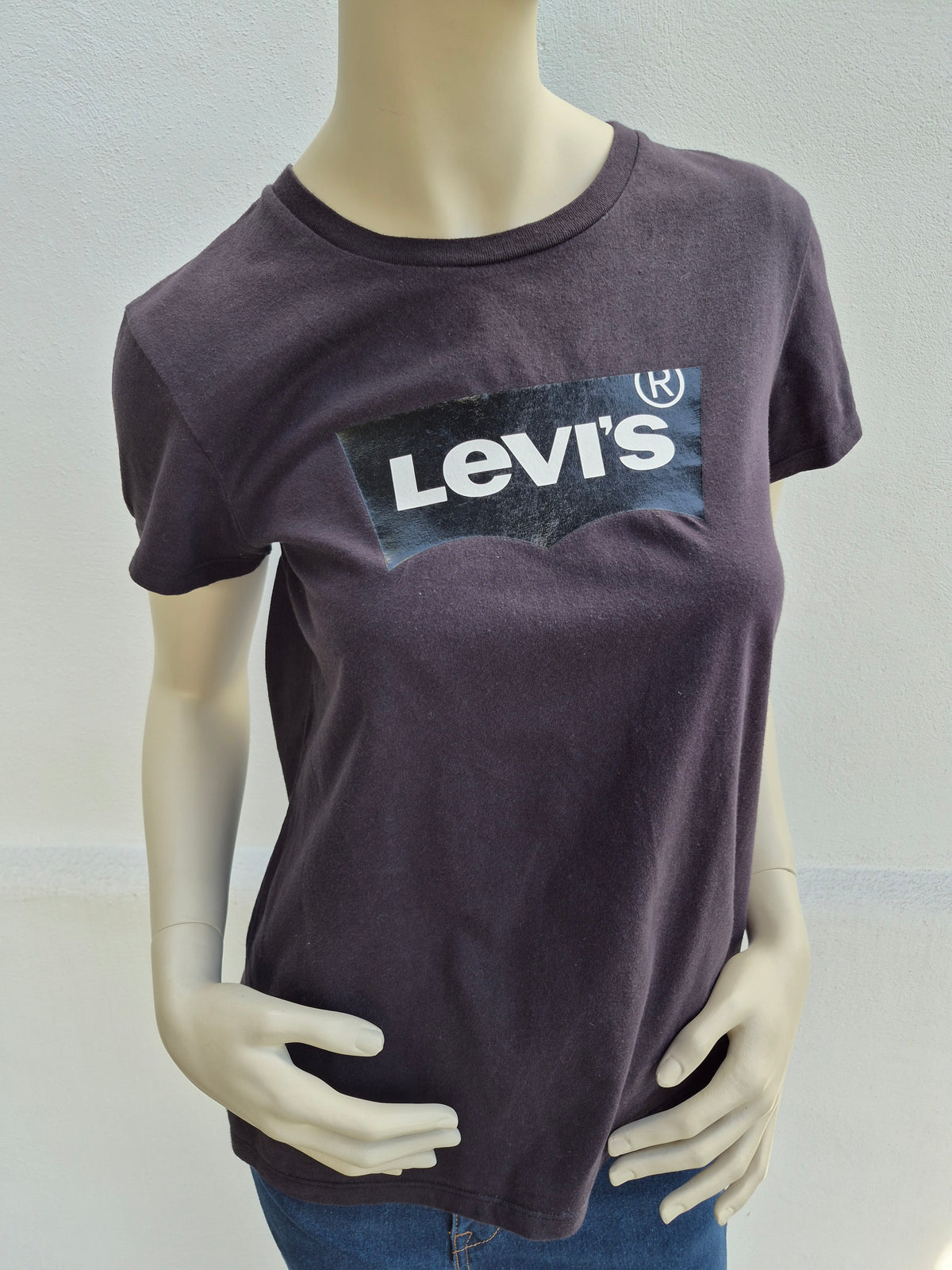 Levi's Batwing Logo T-Shirt Dunkelgrau / Washed Black Gr. M | Vintage Style