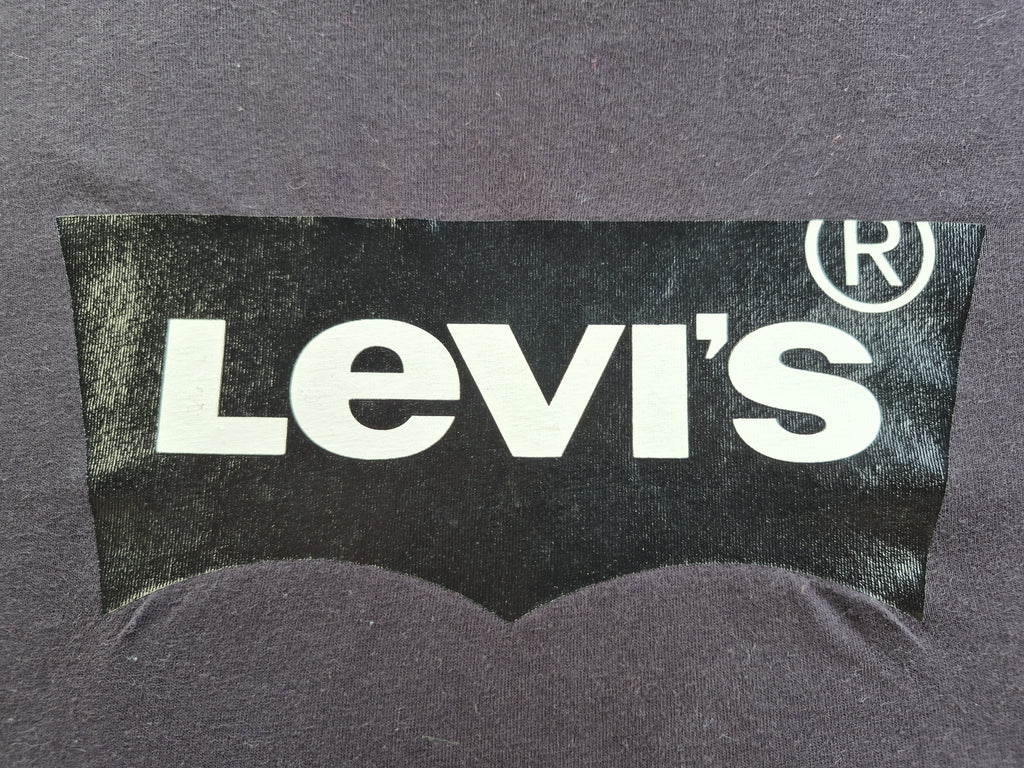 Levi's Batwing Logo T-Shirt Dunkelgrau / Washed Black Gr. M | Vintage Style