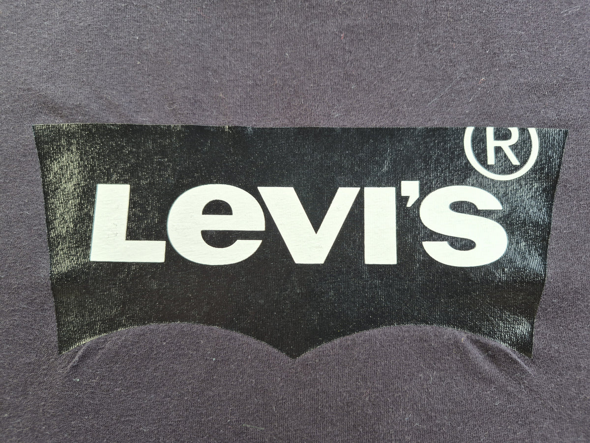 Levi's Batwing Logo T-Shirt Dunkelgrau / Washed Black Gr. M | Vintage Style