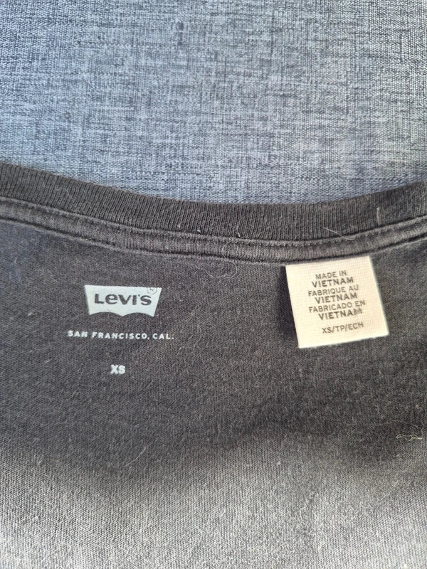 Levi's Damen Retro Script Graphic T-Shirt in Anthrazit – Gr. XS