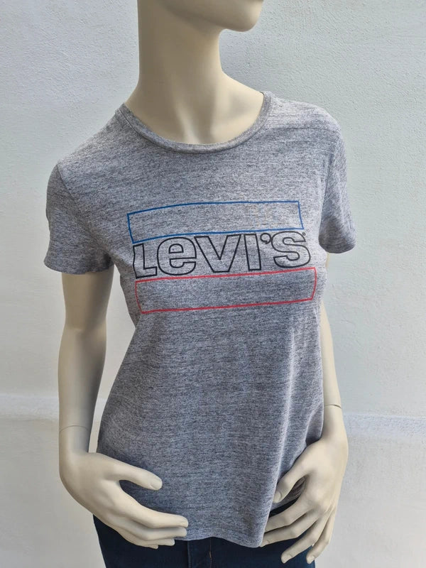 Levi's Damen Sportswear Logo T-Shirt in Grau-Meliert – Gr. S