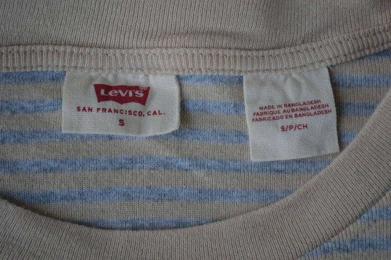 Levi's Damen Striped Longsleeve Shirt in CremeHellblau – Gr. S