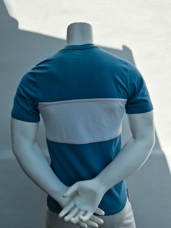 Levi's Herren Colorblock T-Shirt – BlauWeiß mit großem Logo – Gr. XS (Hervorragender Zustand)