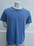Levi's Herren Crewneck T-Shirt – Blau mit rotem Flaggen-Logo – Gr. XL