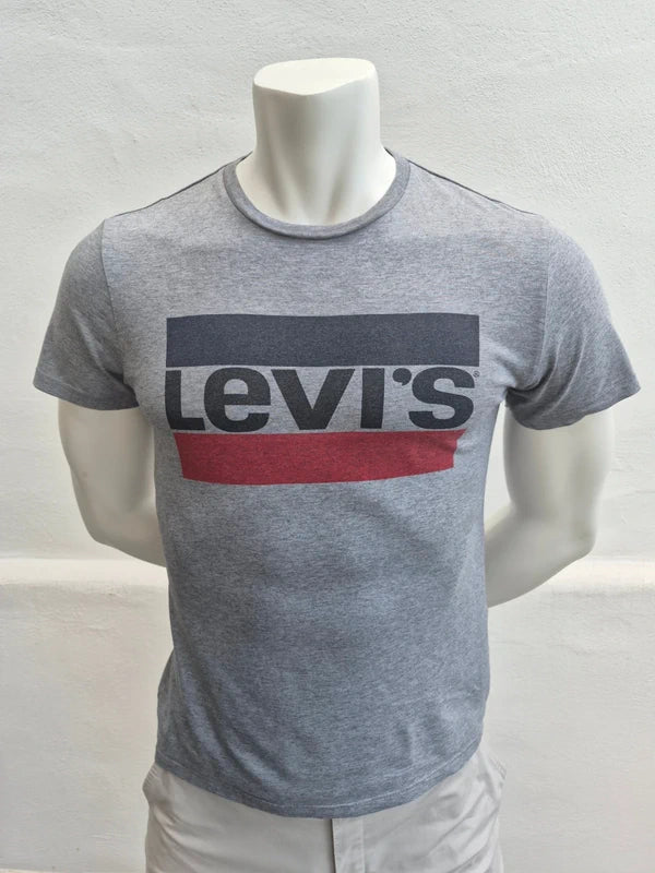 Levi's HerrenUnisex Block Logo T-Shirt in Grau-Meliert – Gr. S