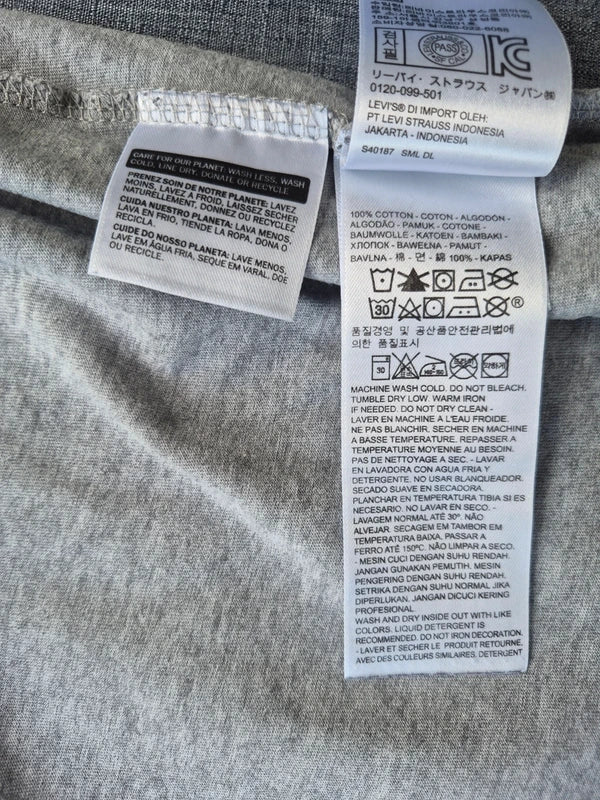 Levi's HerrenUnisex Block Logo T-Shirt in Grau-Meliert – Gr. S