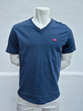 Levi's Herren V-Neck T-Shirt – Dunkelblau mit Red Tab – Gr. L (Gepflegter Zustand mit kl. Makel)