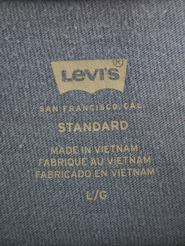 Levi's Herren V-Neck T-Shirt – Graublau mit Red Tab – Gr. L