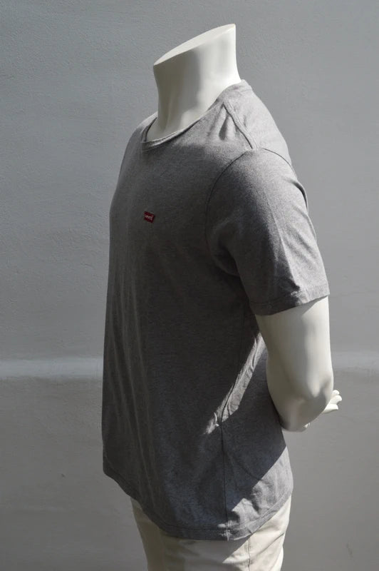 Levi's Standard Classic Batwing Logo Patch T-Shirt in Grau Meliert – Gr. L
