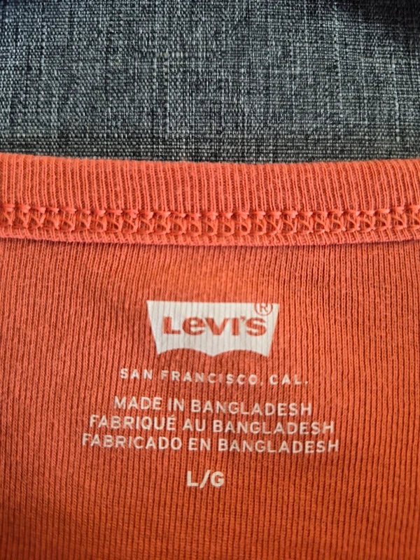 Levi's – Damen Crop T-Shirt "Daisies" in Lachsrot / Terracotta – Gr. L