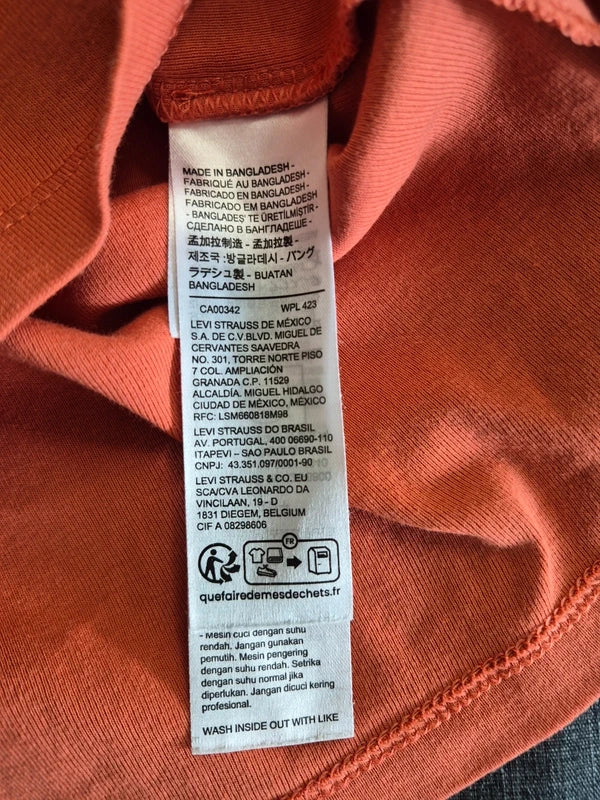 Levi's – Damen Crop T-Shirt "Daisies" in Lachsrot / Terracotta – Gr. L