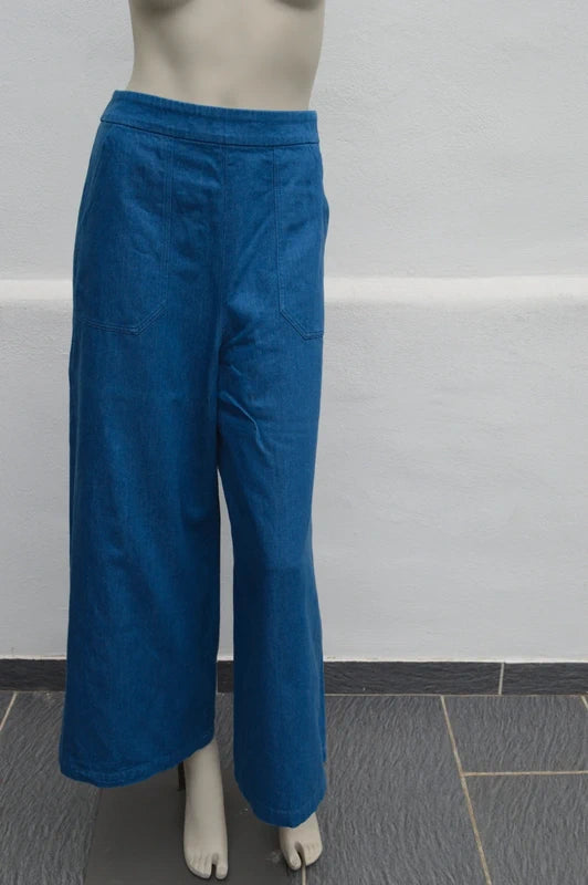 Luca (Lady Luck Luca) Premium Denim Wide-Leg Culotte – Größe 38 (Hervorragender Zustand – Made in Japan)