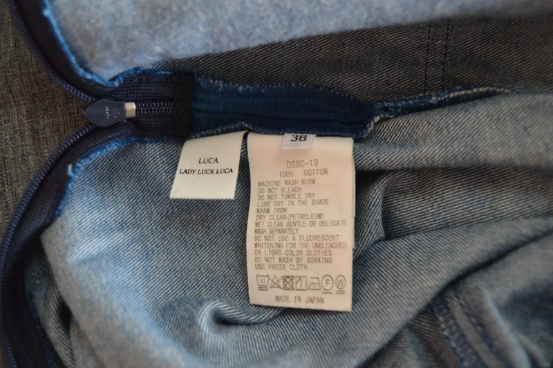 Luca (Lady Luck Luca) Premium Denim Wide-Leg Culotte – Größe 38 (Hervorragender Zustand – Made in Japan)