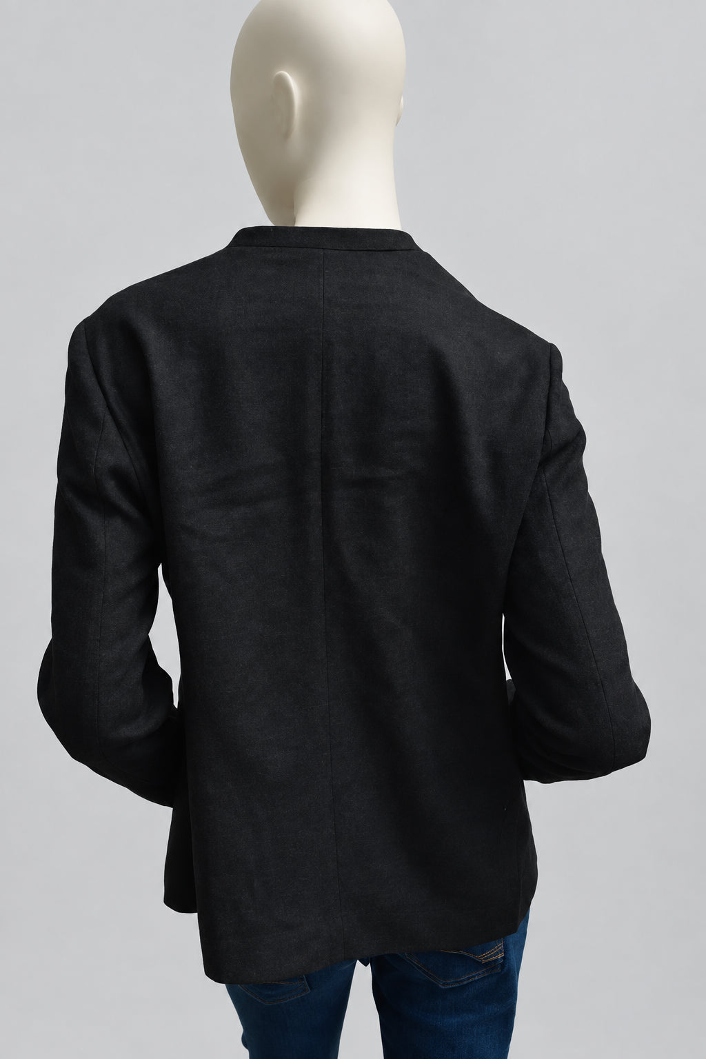 NWT Uniqlo x Ines de la Fressange Soft Tweed Stehkragen-Jacke in Schwarz – Gr. L
