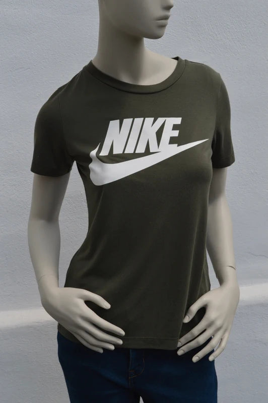 Nike Damen Futura Logo T-Shirt in Olivgrün – Gr. XS