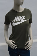 Nike Damen Futura Logo T-Shirt in Olivgrün – Gr. XS