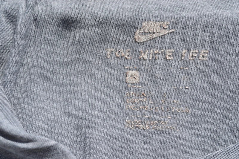 Nike Herren Classic Embroidered Logo Tee in Grau-Meliert – Gr. S