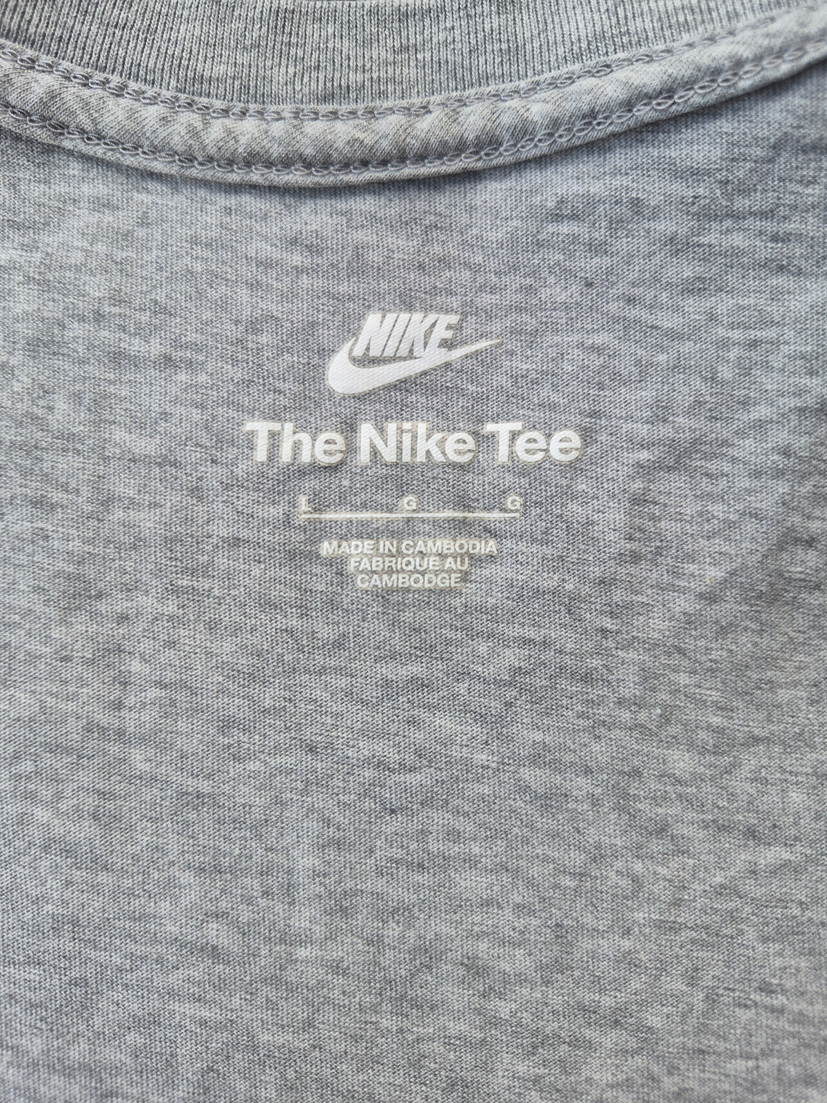 Nike Sportswear Club Crewneck T-Shirt – Grau Meliert – Größe L