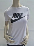 Nike Sportswear Damen Essential T-Shirt – Weiß/Schwarz – Gr. S