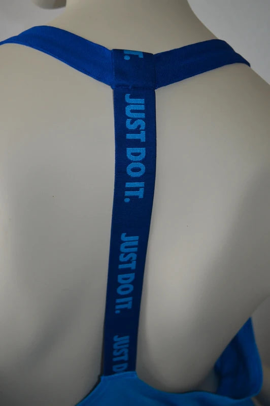 Nike – Damen Sport Tank Top "Just Do It" Racerback in Hellblau – Gr. S (geschätzt)