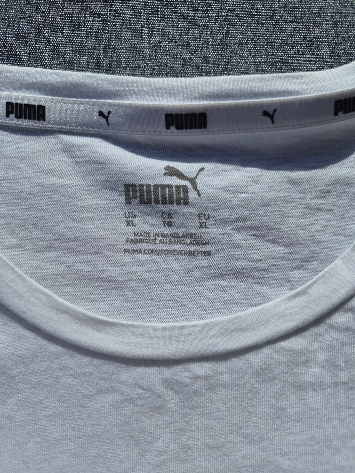 PUMA Damen T-Shirt "Essentials Logo Tee" – Weiß – Gr. XL