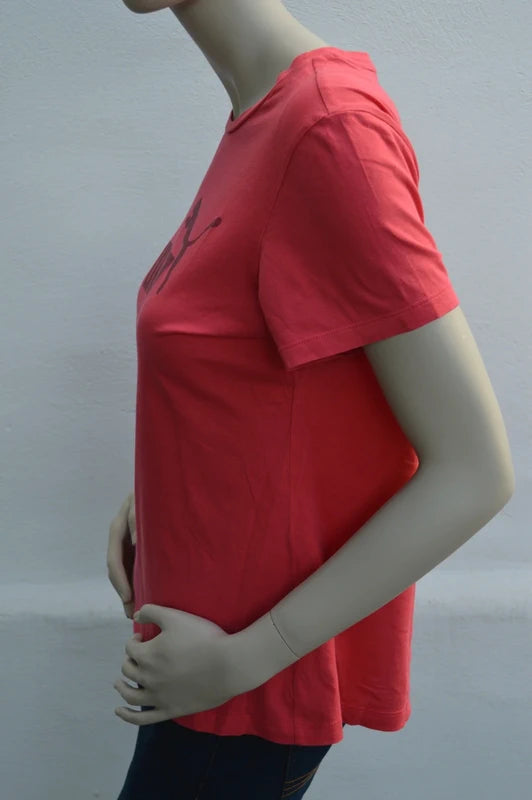 Puma Classic No. 1 Logo T-Shirt in KorallePink-Rot – Gr. L (fällt aus wie ML)