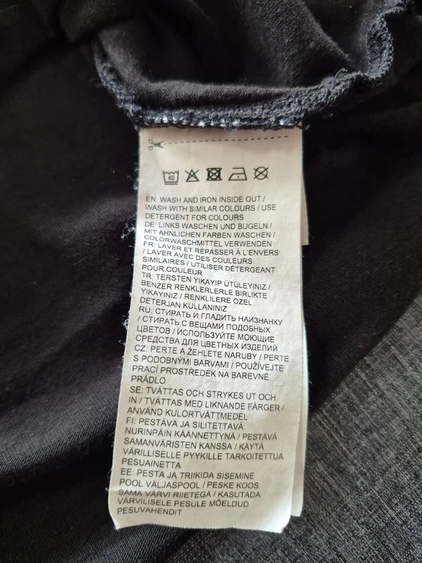 Puma Damen Big Logo T-Shirt in Schwarz/Rosé – Gr. L (lässiger Fit)