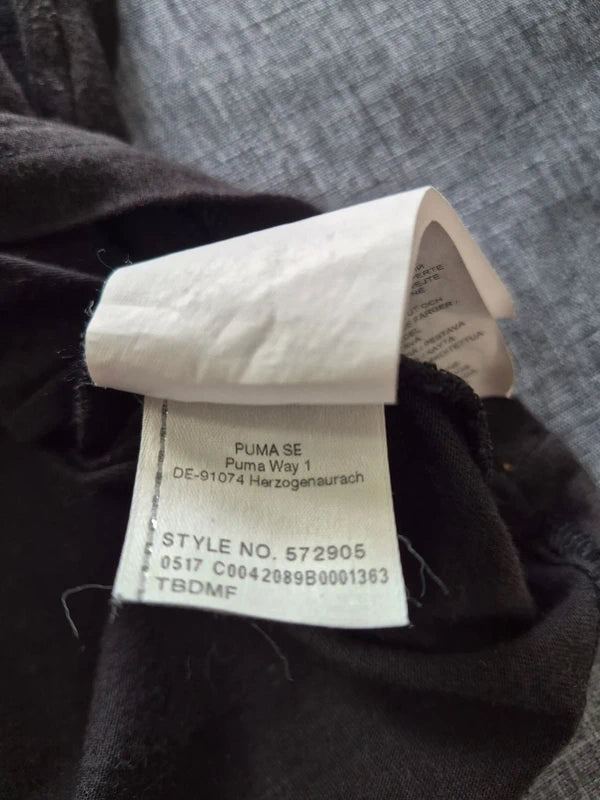 Puma Damen Big Logo T-Shirt in Schwarz/Rosé – Gr. L (lässiger Fit)