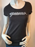 Puma Damen Sportlifestyle Script Logo T-Shirt in Schwarz – Gr. M