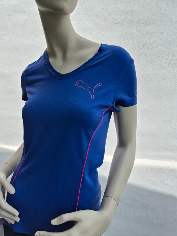 Puma Damen dryCELL Funktions-Shirt – KobaltblauPink – Gr. M