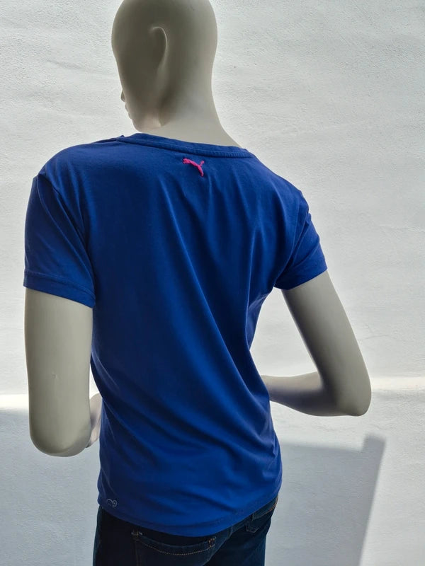 Puma Damen dryCELL Funktions-Shirt – KobaltblauPink – Gr. M