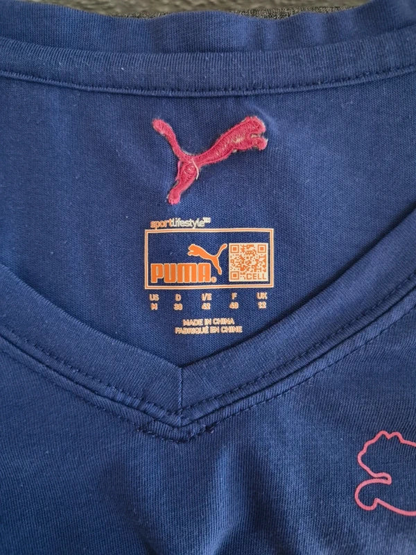 Puma Damen dryCELL Funktions-Shirt – KobaltblauPink – Gr. M
