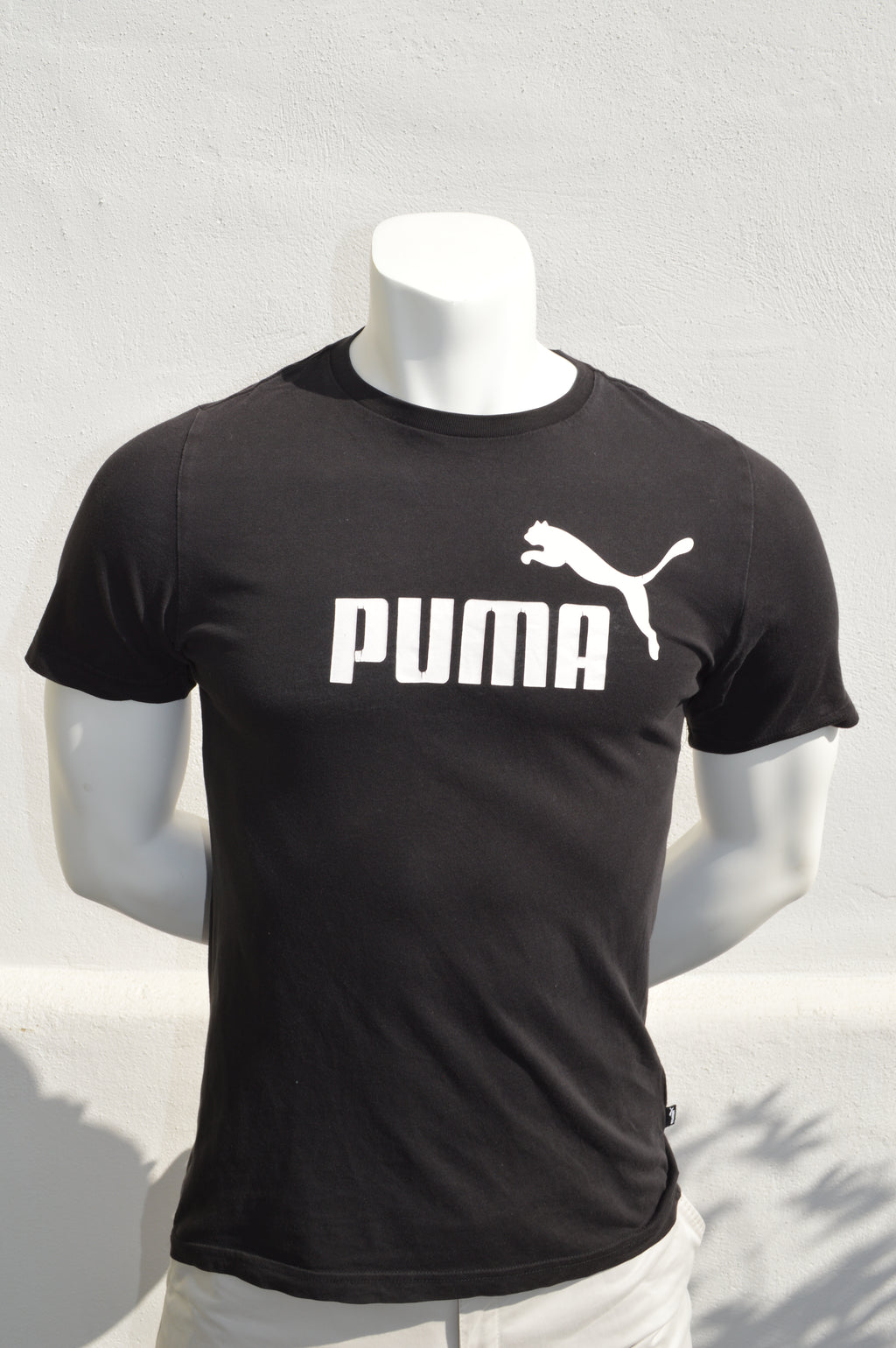 Puma T-Shirt Schwarz/Weiß – Cracked Print Größe S