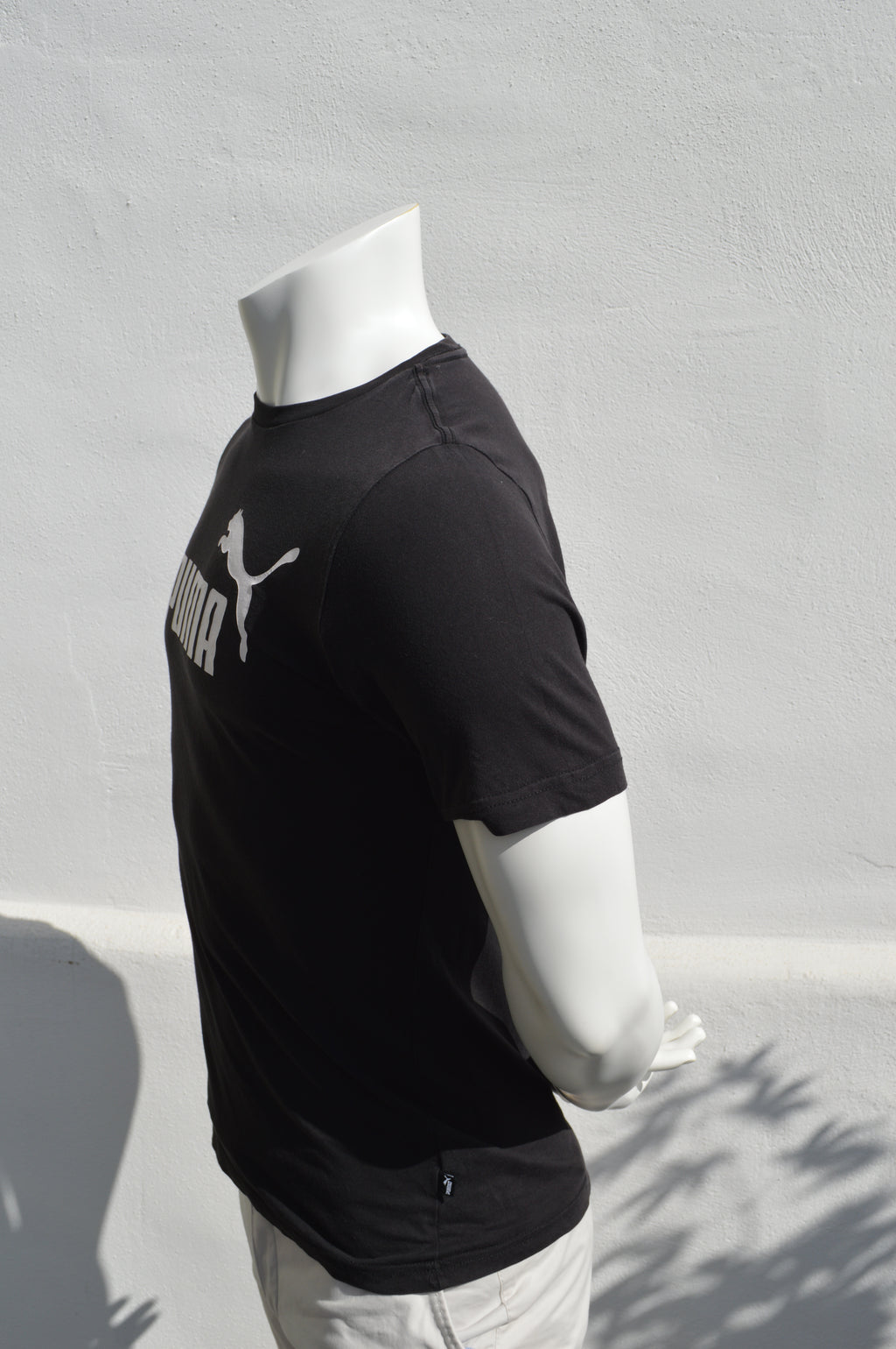 Puma T-Shirt Schwarz/Weiß – Cracked Print Größe S
