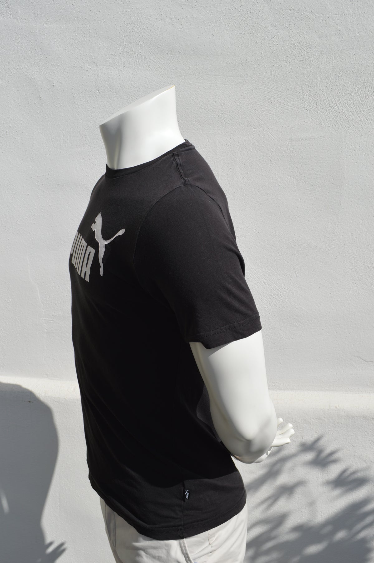 Puma T-Shirt Schwarz/Weiß – Cracked Print Größe S