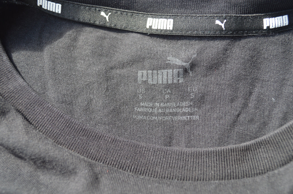 Puma T-Shirt Schwarz/Weiß – Cracked Print Größe S