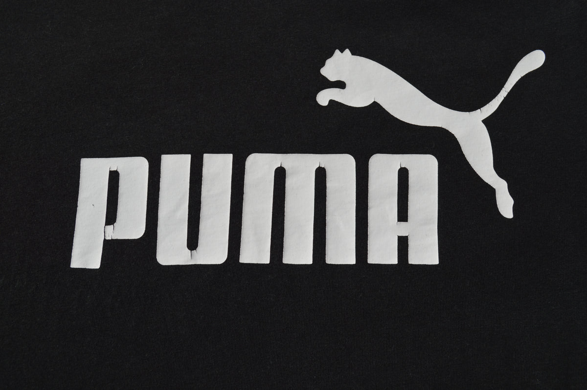 Puma T-Shirt Schwarz/Weiß – Cracked Print Größe S
