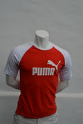 Puma Herren Raglan T-Shirt in RotWeiß – Gr. M