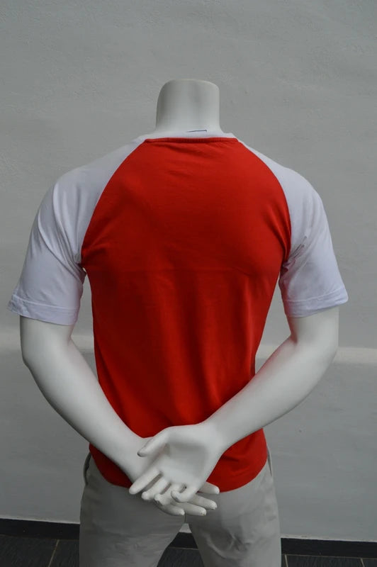 Puma Herren Raglan T-Shirt in RotWeiß – Gr. M