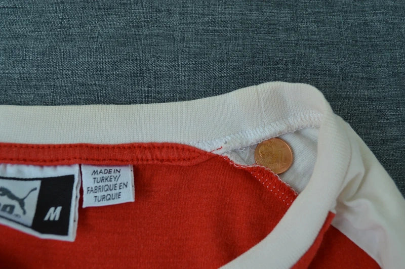 Puma Herren Raglan T-Shirt in RotWeiß – Gr. M