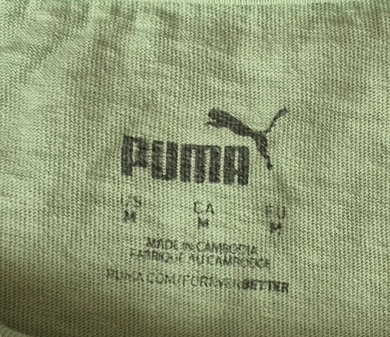 Puma Retro Logo T-Shirt – Salbeigrün / Mint – Gr. M (Sehr gut - mit minimalem Makel)